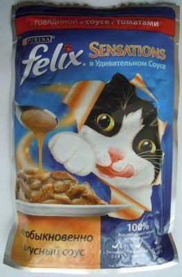 Felix Sensations в Удивительном Соусе с говядиной в соусе с томатами