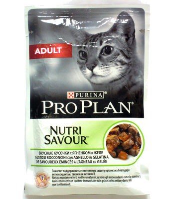Purina Pro Plan Nutri Savour вкусные кусочки с ягненком в желе
