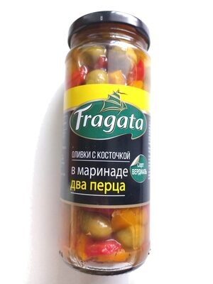Оливки с косточкой в маринаде два перца