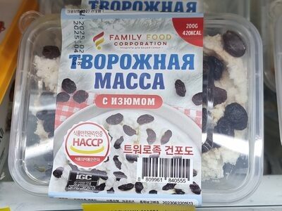 масса творожная с изюмом
