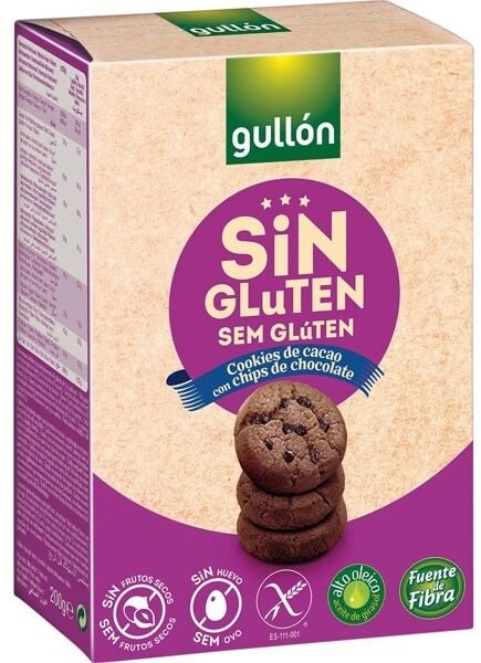 Cookies de Cacao con Chips de Chocolate sin Gluten